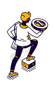 商业竞赛以圆金牌为首赛事赢家为首插画