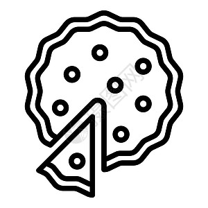 栗子仁家庭苹果派图标在白背景上孤立的网络设计家庭苹果派矢量图标