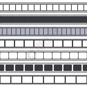 电影和摄带条纹无缝边界老式录像或照片空带电影框矢量插图电影空白或架收藏图片