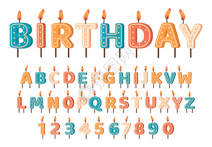 字母和数字生日蜡烛高清图片