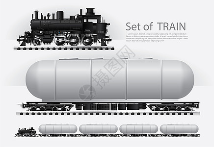铁路公矢量插图上的货运列车图片