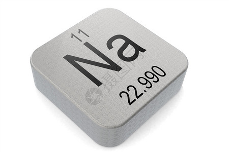 3d转化金属块上的钠元素符号图片素材