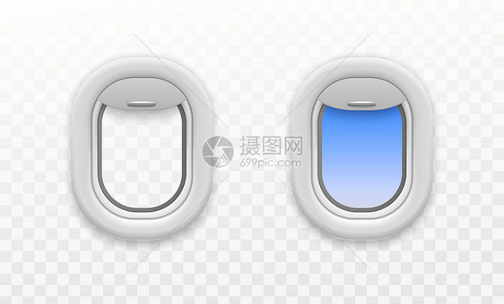 开机窗和玻璃开机和玻璃平面开机和蓝色平面开机车门模拟现实的飞照明器透背景图片