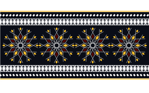 用于背景壁纸服装包Batik布料沙龙矢量插图刺绣风格的抽象族裔几何形态设计图片
