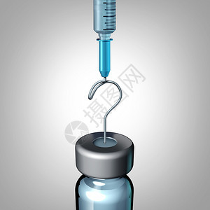 疫苗和接种治疗问题和流感或冠状疾医疗的不确定和风险作为注射器或针头作为3D的感染病例药物治疗方法图片