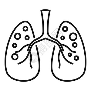 肺炎病毒背景插画-肺炎病毒背景卡通-肺部麻疹图示矢量图示用于孤立