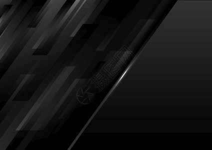 黑色背景上的几何对角条纹的现代抽象模板矢量插图图片