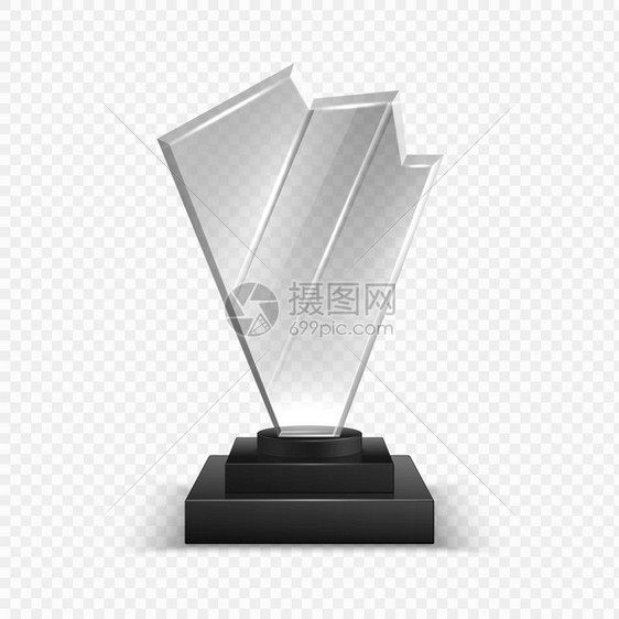 透明奖杯现实的3D冠军奖带复制空间的白玻璃晶体奖现代孤立的创造和科学竞赛或运动比获奖者项矢量模板现实的3D锦标奖创造和科学竞赛或图片