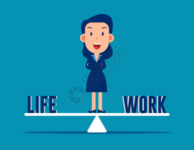 找虱子处于生活和工作之间找平衡的女人卡通矢量插画插画