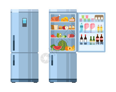 冰箱卡通插画图片