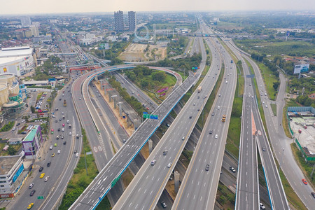 泰国曼谷高速公路的空中视图图片