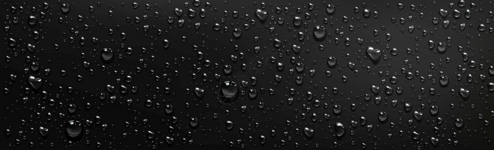 黑色背景的水滴 图片