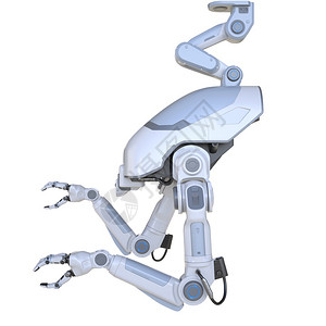 Sci白色上孤立的FI工业机器人武Sci纤维工业机器人武图片