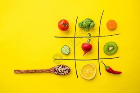 有机素食品杂货自然生态产品健康活方式概念图片