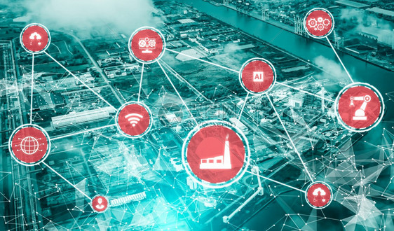 40工业技术概念工业第四次革命智能工厂图片