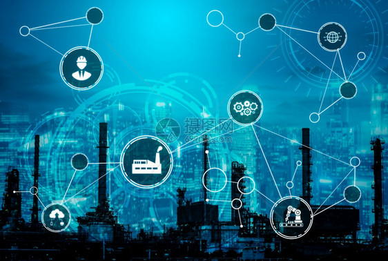 40工业技术概念工业第四次革命智能工厂图片