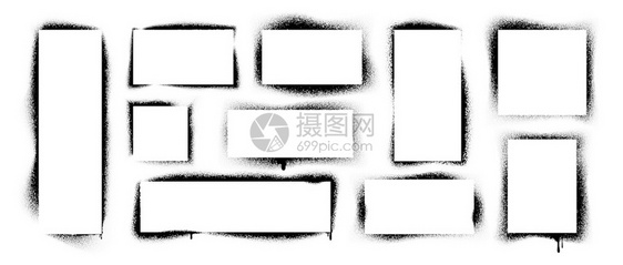 喷雾线板真实的涂鸦边框具有飞溅效果黑空气刷粗纹理孤立的正方形和矩状带有喷洒和油漆滴矢量平板喷洒真实的涂鸦边框具有飞溅效果带喷洒和图片