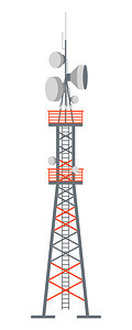 电站或接收信号电的系统配备息收集或广播的电线设备视互联网和话移动通信矢量配备接收信号矢量天线的电站配备接收信号矢量的天线电站图片