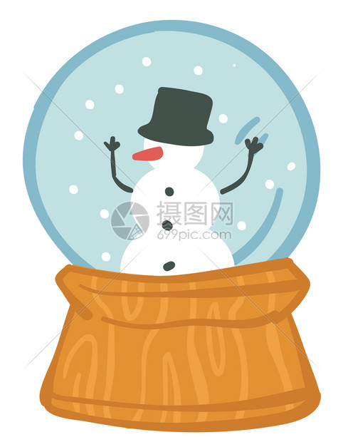 圣诞节日的纪念品或玩具雪和人胡萝卜鼻子和帽的雪人庆祝圣诞节的装饰新年前夕的美化平板式的矢量雪球和人圣诞玩具图片
