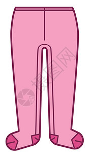 朋克少女新生婴儿的衣服女孩孤立粉色裤子儿童穿的牛仔裤或棉花服装时