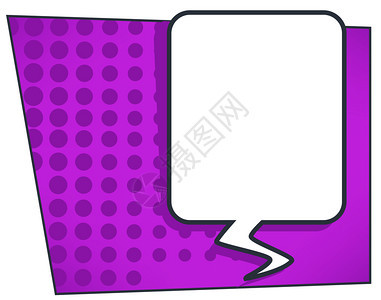 语音泡沫或对话框聊天漫画书样式通信和聊天带文本复制空间的白横幅思考和发言紫色上的信息气球或云平方的矢量漫画书语音泡沫或信息气球矢图片