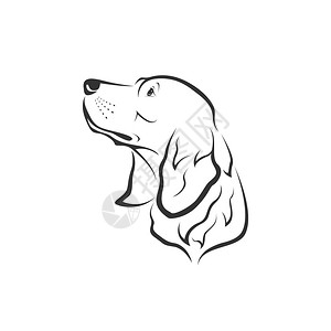 狗头枣树白色背景上的狗头设计矢量goldenretriever宠物容易编辑的