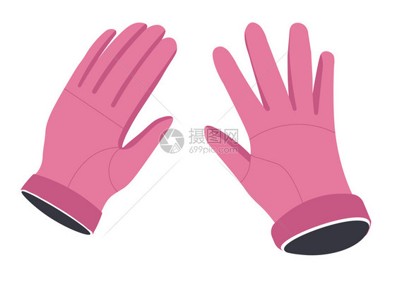 清洁家事用的橡胶手套冬季的单独手套女士的饰物冬季温暖衣服和寒冷的天气衣商店种类平板病媒妇女粉色手套清洁用的橡胶手套清洁用的橡胶手图片