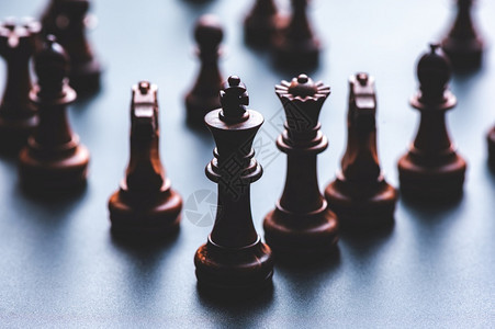 商业成功领导理念中的象棋游戏图片