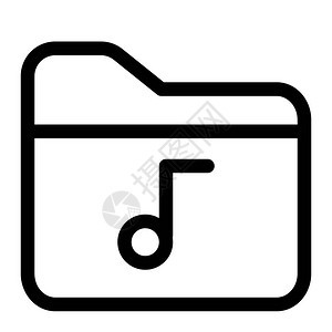 收藏存储在音乐文件夹中的歌曲矢量设计元素图片