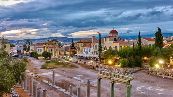 希腊首都雅典的罗曼阿古拉RomanAgora图片