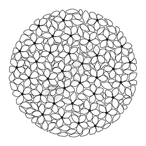 花手画自然背景花自然背景装饰的矢量插图图片