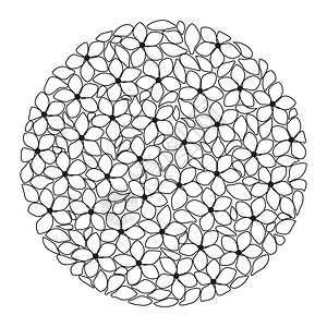 花手画自然背景花自然背景装饰的矢量插图图片