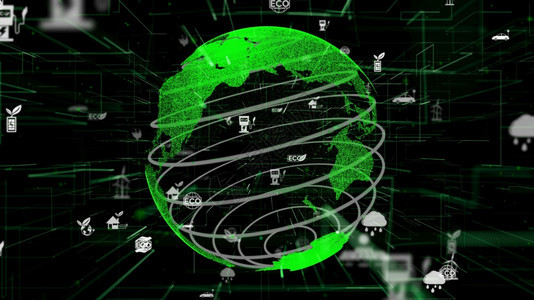 绿色环境友好型技术摘要未来全球生态软件3D技术摘要图片