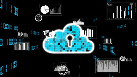 未来创新所需的云计算和数据存储技术计算机与3D中显示的云数据传输互联网服务器相连接从而形成未来的图界面图片