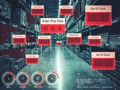 智能仓储管理系统利用扩大的现实技术确定一揽子选取和交付情况未来供应链和后勤业务的概念智能仓储管理系统利用扩大的现实技术图片