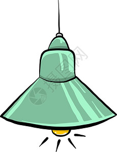 城市绿色绿色吊灯插图白色背景的矢量插画