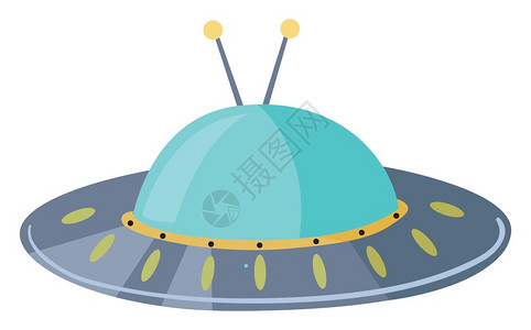 宇宙飞船插画-宇宙飞船卡通-空间航天飞机插图-摄图网