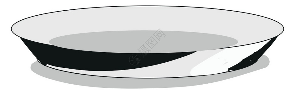 工器具白色盘子插图白背景的矢量插画