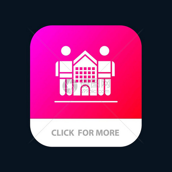 文化友好朋家庭生命移动App按钮Android和IOSGlyph版本图片