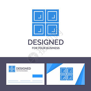 创意商卡和Logo模板建设房屋窗口矢量说明图片