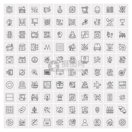 10用于网络和移动的通用商业图标集图片
