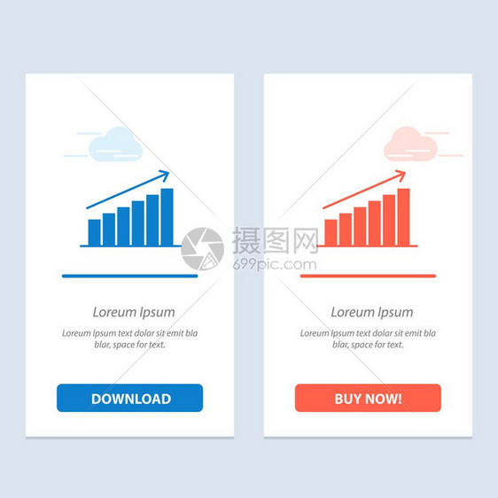 分析图表商业市场统计蓝和红色下载购买图片