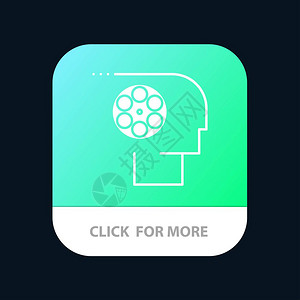 机组电影工作人事移动应用程序按钮Android和IOSGlyph版本图片