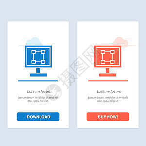 作物图形设计程序应用蓝和红色下载购买图片