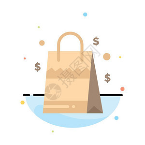 购物袋平面设计图背景图片