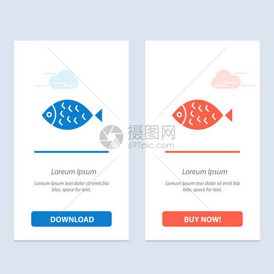 鱼食物复活节吃蓝红食下载和买即时网络部件卡模板图片