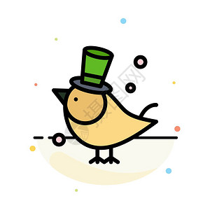 儿童摇椅鸟飞宠物麻雀摘要插画