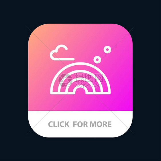 自然彩虹移动应用程序按钮图片