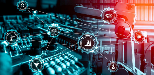 40工业技术概念工业第四次革命智能工厂图片