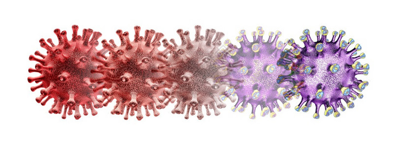 变异概念和新的冠状b17变异爆发或共生19细胞突变和流感背景如危险的流感菌体健康风险如3D型疾病细胞图片